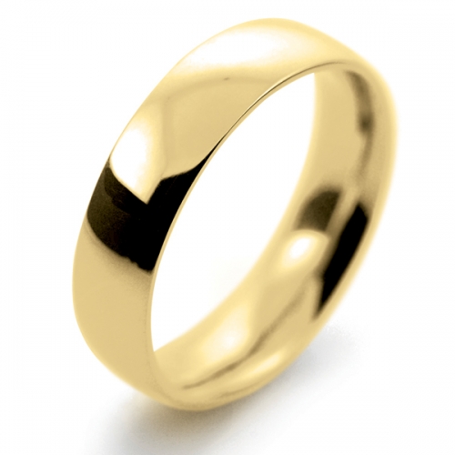 Court Medium -  5mm (TCSM5Y-Y) Yellow Gold Wedding Ring